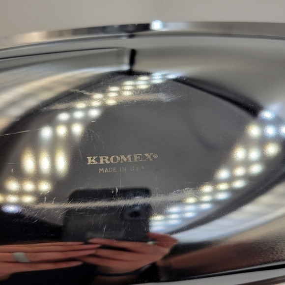 Vintage Kromex Rectangular Plate with Gold-Tone Handles - Picture 3 of 4